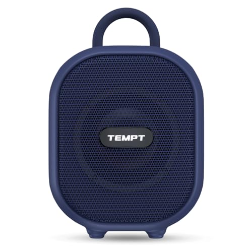 TEMPT Rebel 12W Bluetooth Speaker, TWS Function, FM Radio, 360° Sound, RGB Lights, 10H Playtime, IPX5 Waterproof, Type-C Fast Charging,Lightweight & Portable for Home/Outdoor/Travel (Blue)