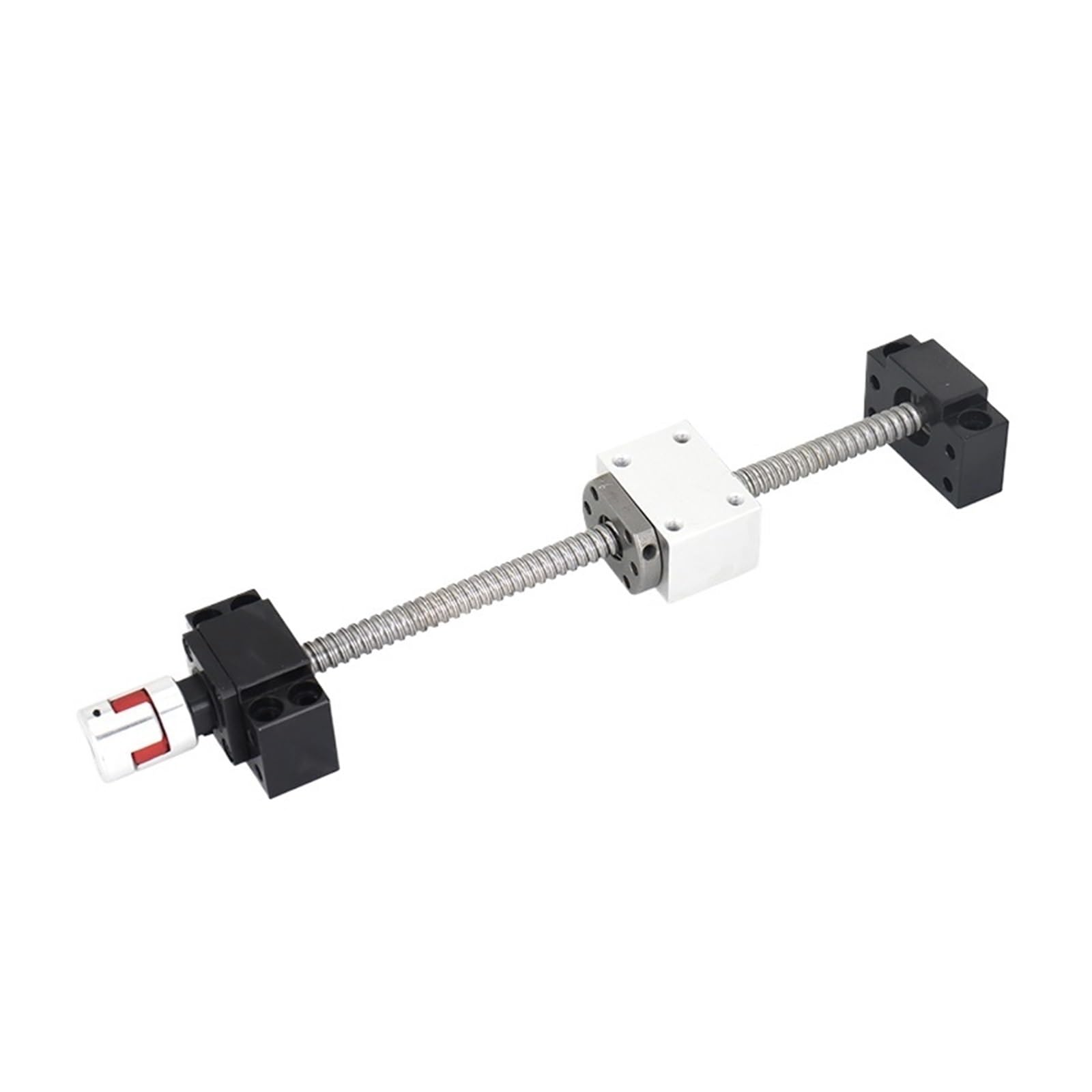 Metal Ball Screw nut SFU2505 Ballscrew Set Ball Screw with 2505 Flange Single and Ball Nut BK/BF20 End Machined Nut Holder Coupling for CNC(800mm)