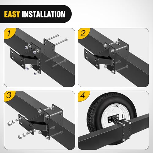 Image of Nilight Spare Tire Carrier Trailer Spare Tire Mount Boat Trailer Carrier Bracket Utility Trailer Accessories Fits 4 & 5 & 6 Lugs Trailer Wheels on 4 inch 4.5'' 4.75'' 5'' and 5.5'' Bolt Patterns 150 Lbs