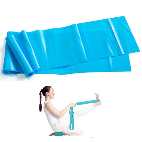 Faixa Elástica Yoga Pilates Bravus Sport Azul Tensão Média 1m50cm