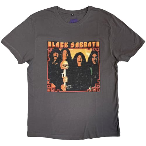 Black Sabbath T Shirt Japan Photo Band Logo Official Unisex Charcoal Grey XL