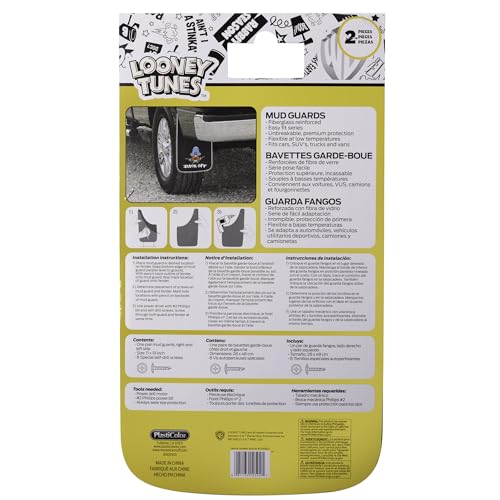 Plasticolor 000502R01 Yosemite Sam Back Off Easy Fit Mud Guard 11" - Set of 2,Multi-colored - Thumbnail 3
