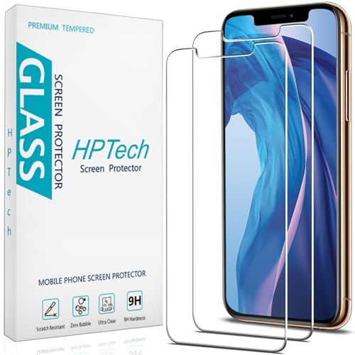 HPTech (2 Pack) Screen Protector for iPhone 11 Pro Max, iPhone XS Max 6.5-inch Tempered Glass, 9H Hardness, Bubble Free, Case Friendly by HPTech - Used condition - US$2.77