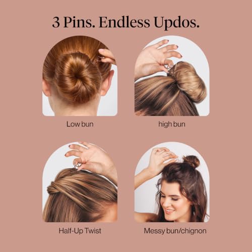 Kitsch Spiral Bobby Pins - Hair Accessories For Women - Brown, 3pcs | Hair Bun Maker – Rounded Tips, Chip-Resistant Bun Twist Spiral Hair Pins – Secure Hold All-Day - image 7