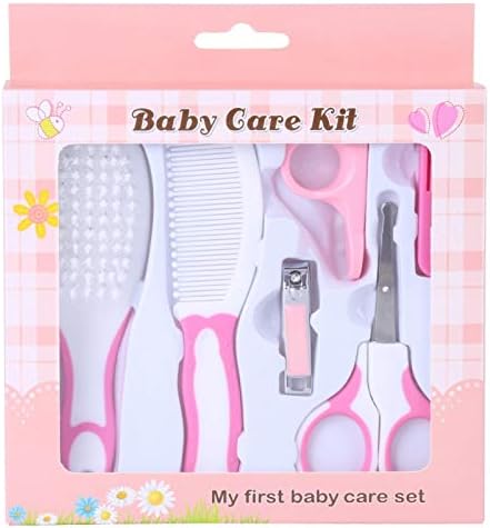 6 Pcs Baby Nail Kit, Baby Nail Care Set Baby Fingernail Clipper Set Infant Nail Cutter Scissor Nail File Manicure Kit Baby Nail Clipper Scissors for Newborn Infant[Pink] Grooming & Healthcare Kits