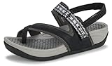 BareTraps Women's Danique Platform Flip Flop Sandal, Black/Ash Virginia, 10 Wide US
