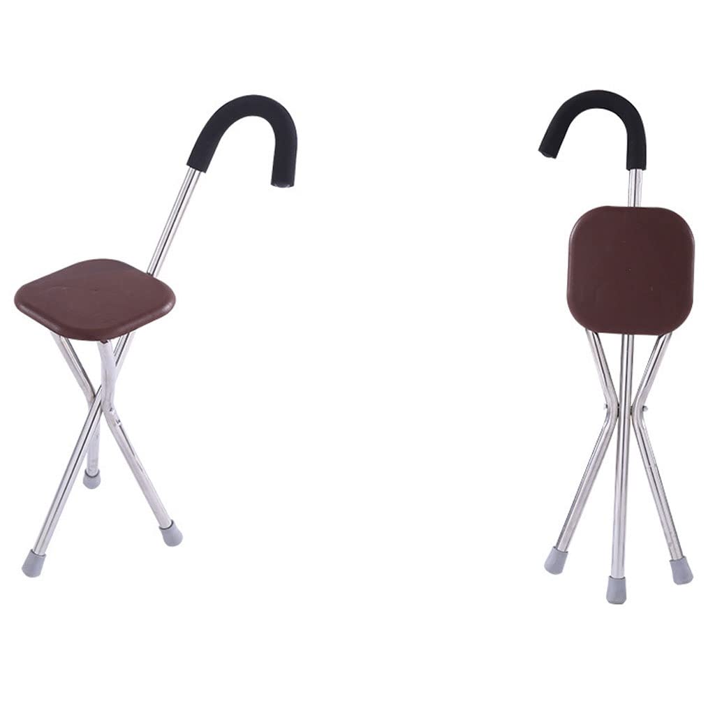 Canne Pliante avec siège réglable en Hauteur Canne de Marche et Chaise Combo Chaise Robuste Canne Canne de Marche