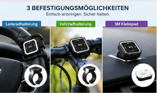 Télécommande Bluetooth 5.0 voiture et bouton multimédia volant Android iOS D62CS - 6