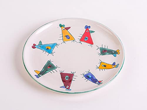 Manufaktur Martinshof Assiette 19,50 cm poules