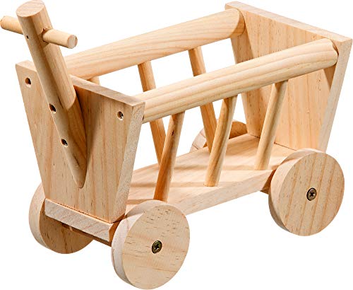Karlie Naturholzheuraufe Bollerwagen Contenitore
