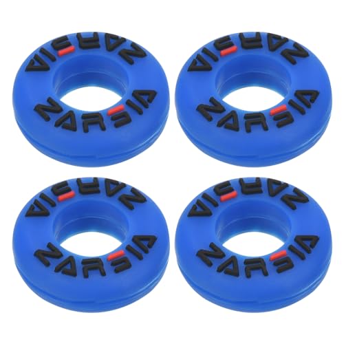 M METERXITY 4 Pack Tennis Vibration Dampener - Round Shock Absorber, Silicone Racket String Damping, Apply to Tennis Racket (8mm, Blue)