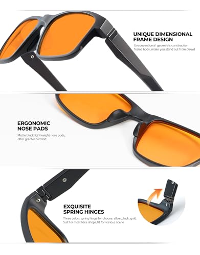 Image of ANYLUV Blue Light Blocking Glasses for Men Women Lightweight Computer Gaming Glasses Anti Eye Strain Rectangle Frame