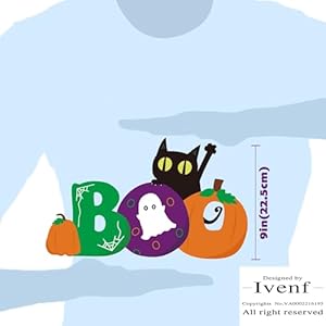 Ivenf Halloween Decorations Indoor Window Clings Decor Large Cute Pumpkin Ghost Black Cat Bat Trick or Treat Window Decals for Glass Windows Kids School Home Office Party Window Stickers 4 Sheets