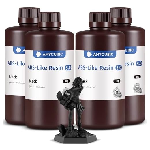 ⚡ ANYCUBIC ABS-Like Resin 3.0, 3D Printer Resin with Enhanced Strength and Toughness, High Precision and Minimal Shrinkage, Wide Compatibility for All LCD Resin 3D Printers (Black, 4kg)