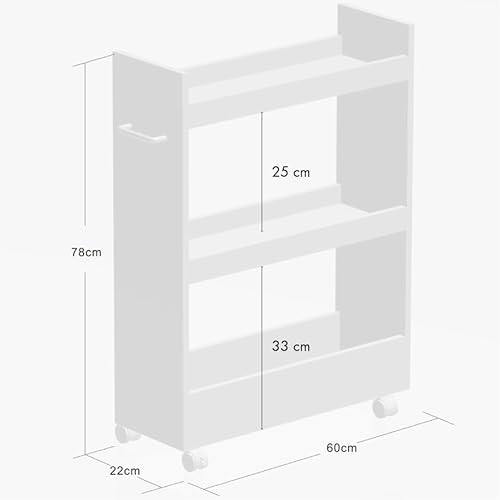 Kesper |Nischenregal, Material: FSC-zertifizierte Spanplatte, melaminbeschichtet, Maße: 60 x 22 cm, Höhe: 78 cm, Farbe: Weiß | 24852 13