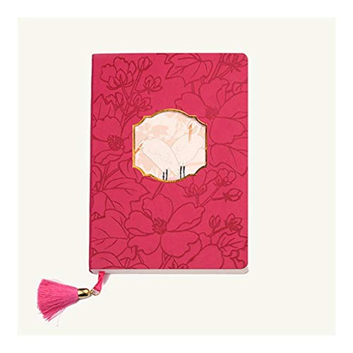 HJHJ Cuadernos Nota Hueco Estudiante Estilo Antiguo Ilustraciones, Libro de Cuentas portátil, de Escritorio A5 19.2 * 13.2cm 7.5 * 5.1 en Gobernado Diario de Papel blocs de Notas (Color : Red)