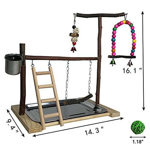 image for kathson Bird Playground Parrot Playstand Parakeet Gym Playpen Cockatie