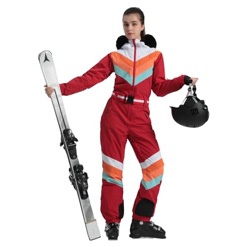 GSOU SNOW Calça feminina de esqui, macacão para snowboard, impermeável, à prova de vento, isolado, a