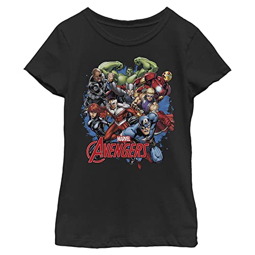 T-shirt Marvel Girl noir S en coton respirant et imprimé haute résistance