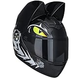 Letetexi Casque Integral Moto, Casques Intégraux pour Moto avec Double Visière Anti-buée, Casque Moto Homologué ECE Homme Casque Scooter Casque Personnalité pour Femme Casque Racing 50~62CM