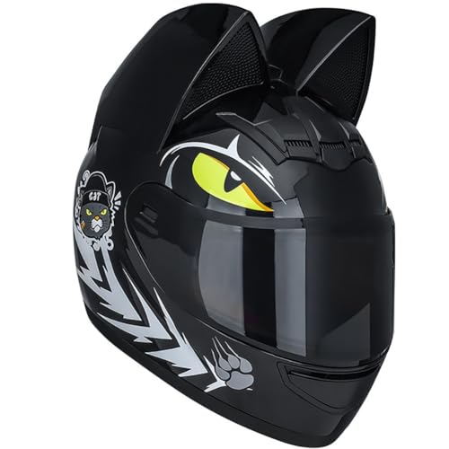 Letetexi Casque Integral Moto, Casques Intégraux pour Moto avec Double Visière Anti-buée, Casque Moto Homologué ECE Homme Casque Scooter Casque Personnalité pour Femme Casque Racing 50~62CM