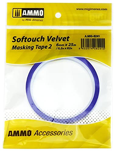 Sprue Brothers Ammo by Mig - Softouch Velvet Masking Tape #2 (6mm/0.2in x 25m/82ft), AMM8241