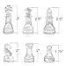 Gamie Premium Glass Chess Set, 14 Inch - Elegant Design - Durable Build - 32 Frosted and Clear Pieces - Felted Bottoms - Easy to Carry - Stable & Fully Functional for Chess Lovers