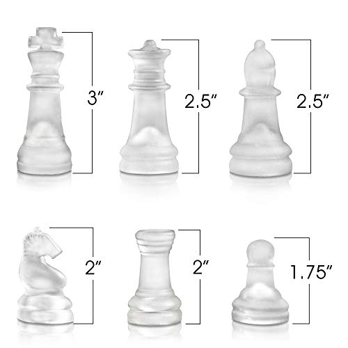 Set de Ajedrez de Vidrio Premium Gamie 12 pulgadas miniatura 7