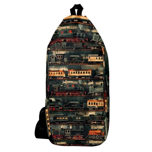 Sac à dos vintage train multicolore : fini les sacs banals, osez l'originalité