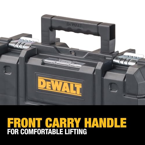 Image of DEWALT Tool Box TSTAK II, 13 In. Flat Top Tool Storage Case, Stackable Organizer Hard Case Portable Toolbox, Heavy Duty, Holds Up To 66 lbs (DWST17807)