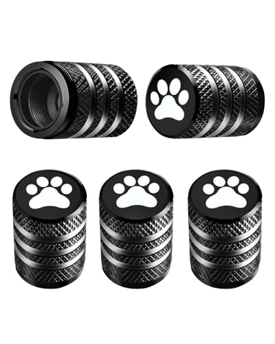 image for DECURCAR Tire Valve Stem Caps Cover - (5 Pack) Tire Air Caps Metal wit