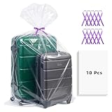 Bolsas de almacenamiento de plástico transparente extragrandes, 10 cintas incluidas