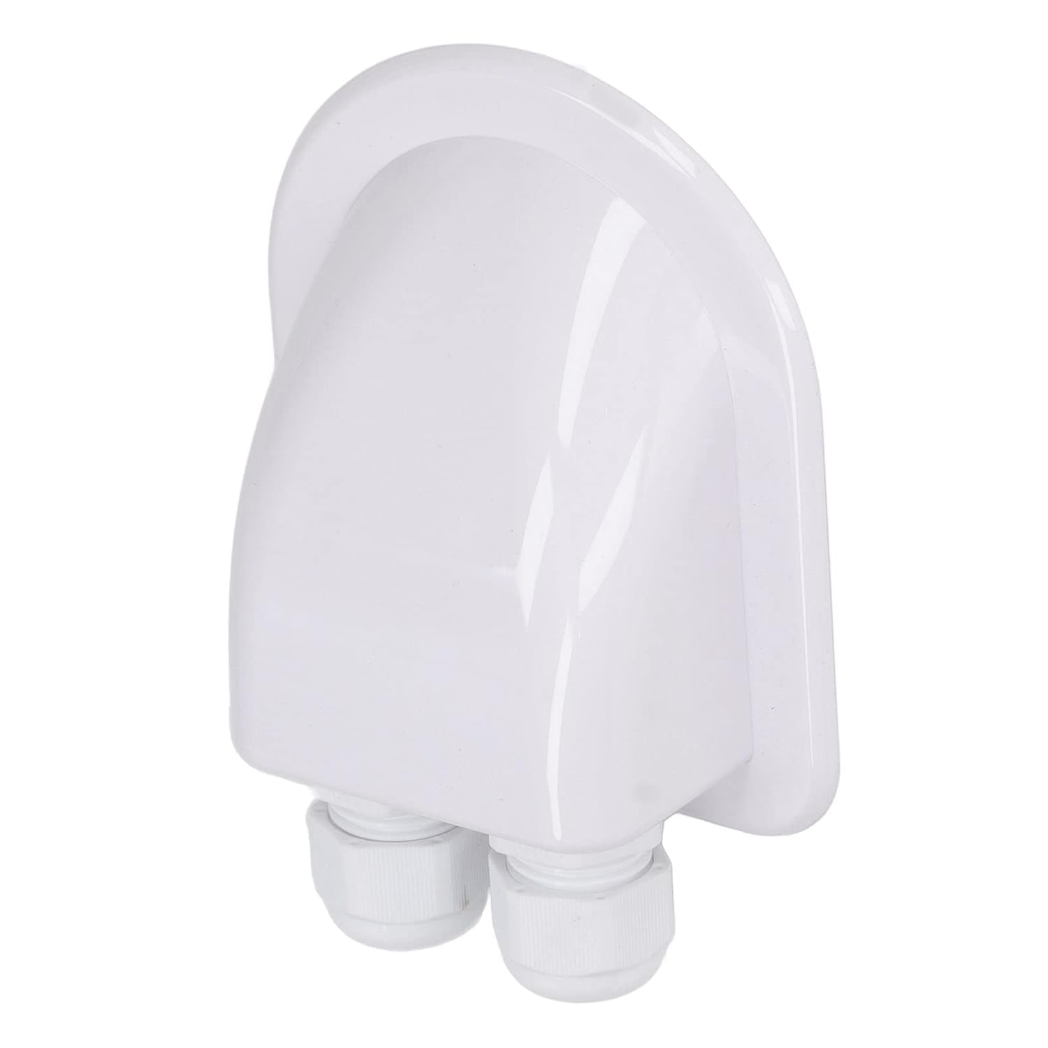 Cable Junction Box, Junction Box Double Wire Cable ABS Plastic for External Power Wiring, Conduit Fittings (White)