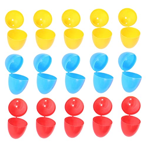 POPETPOP 50 Piezas Huevos de Pascua Rellenables de Plástico Decoración para Fiestas de Pascua Huevos Forma de Caja para y Dulces Colores Aleatorios Color Color