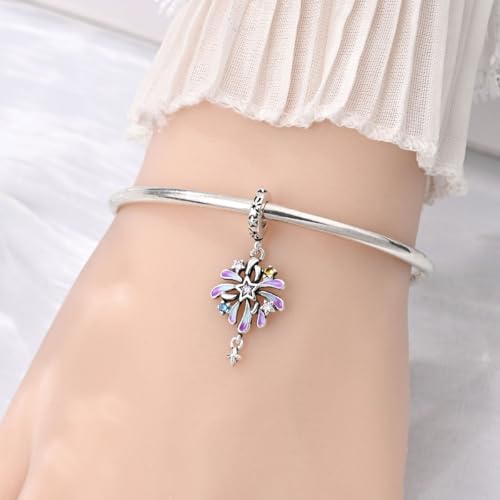 Image of 925 Sterling Silver Charms,Hypoallergenic Beads,Compatible with Pandora Bracelets and Necklaces,Women Holiday Gift Pendants