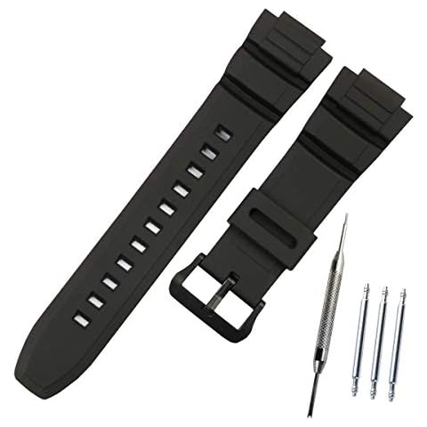 KHZBS Resin g shock replacement band for MCW-100H MCW100H MCW 100H W-S220 W S220 Watch strap 16mm black Cover