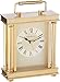 Howard Miller Audra Tabletop Clock – Decorative Brass Finish Indoor Carriage Clock with Quartz Alarm Silent Ticking Traditional Roman Numerals Vintage Style Home Table & Bookshelf Decor