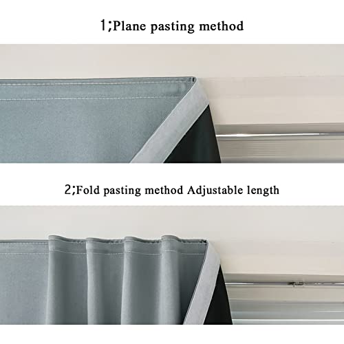 Cortinas autoadhesivas 100% opacas AJAZZ para oscurecer ventanas pequeñas de forma simple y fácil 5
