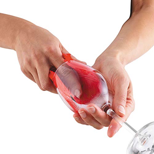 Image of Kuhn Rikon Stay Clean Fin Scrubber, Multipurpose Antibacterial, Food Grade Silicone, Dishwasher safe, Blue