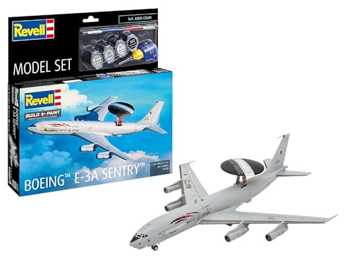 Maquette Boeing E-3A Revell 1:144 : kit de modélisme d'avion radar militaire - 63794