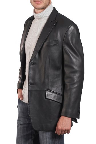 BGSD Men Noah 2-Button Lambskin Leather Blazer Sport Coat Jacket (Also available in Big and Tall and Short)3