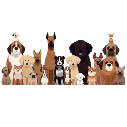 Vinilos decorativos de perros adorables para pared