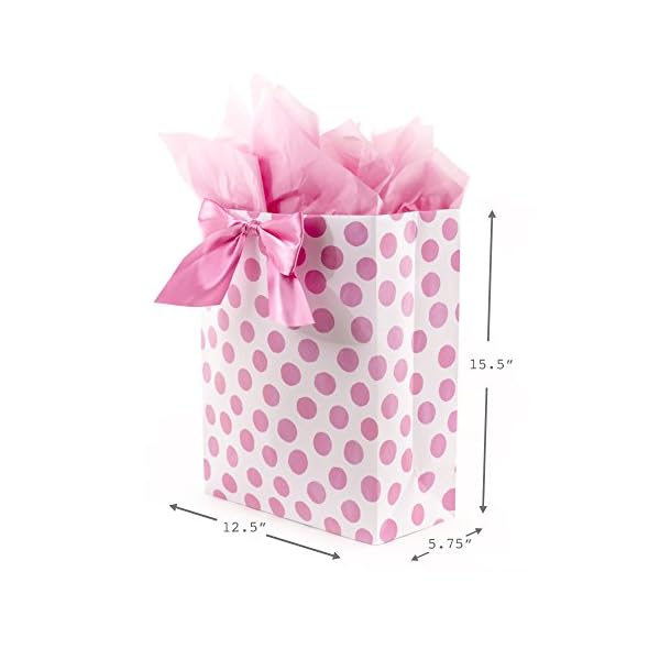 Hallmark Große Geschenktüte für Mädchen mit Seidenpapier für Babypartys, neue Mütter und mehr (G is for Girl) Large Groß… – Bild 4