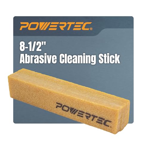 POWERTEC 71002V Abrasive Cleaning Stick for Sanding Belts & Discs 8-1/2 | Natural Rubber Eraser - Woodworking Shop Tools for Sanding Perfection