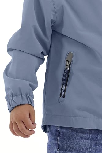 first instinct by killtec Unisex Baby Fios 10 Mns Jckt Funktionsjacke Regenjacke Mit Kapuze, Hell Denim, 98-104 EU