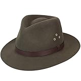 Country Gentleman Dickens GentleFelt Fedora Khaki, Large