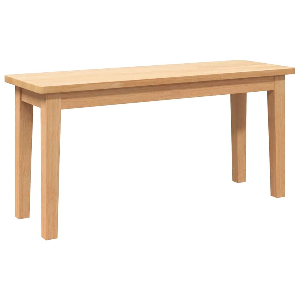 vidaXL Banco 90 cm Madera Maciza Caucho