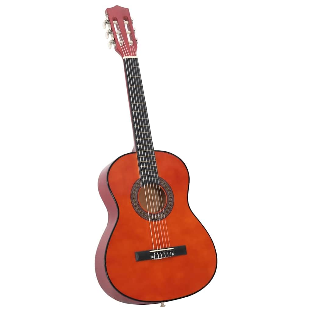 vidaXL Guitarra Clásica Niños y Principiantes Aficionados Instrumento Musical Acústica Óptima para Jóvenes Alumnos 3/4 36" Madera de Tilo