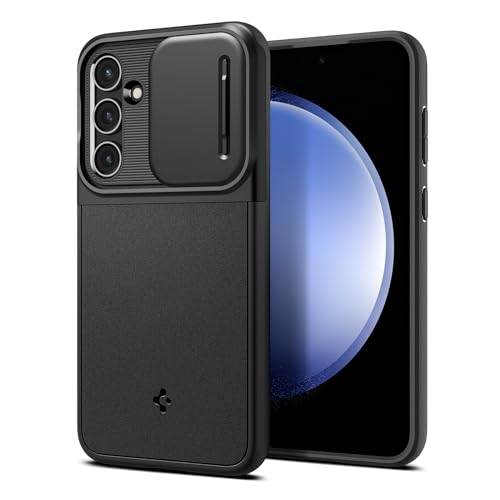 Image of Spigen Optik Armor | Samsung Galaxy S23 FE Case [Camera Protection] [Hybrid Material] Galaxy S23 FE Back Cover | TPU+PC - Black