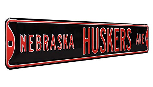 NEBRASKA HUSKERS AVE Black By Authentic Street Signs